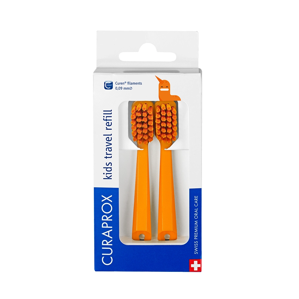 Náhradné hlavičky do cestovného setu kids, oranžové
